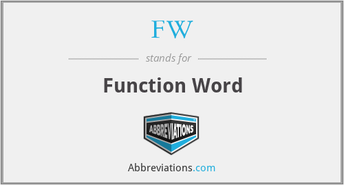What does function word stand for?